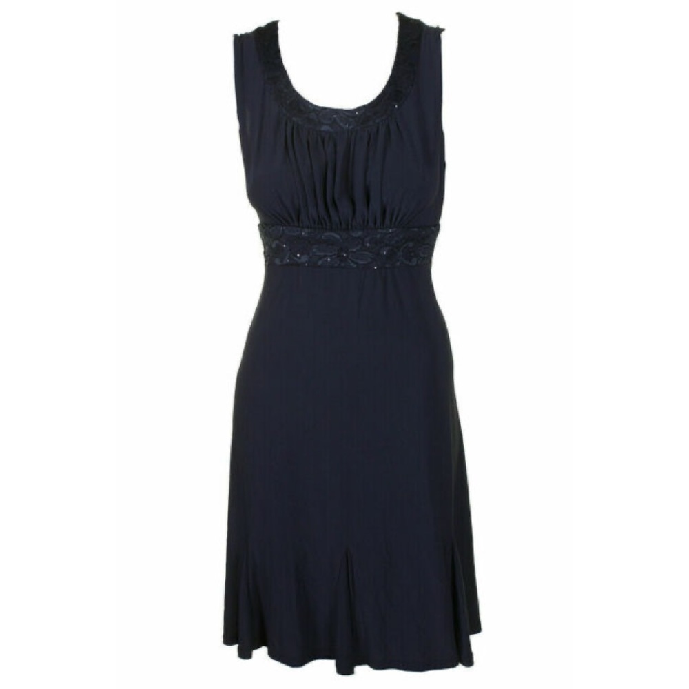 R&M Richards Ruffle Trim Sequined Lace Bolero Dress